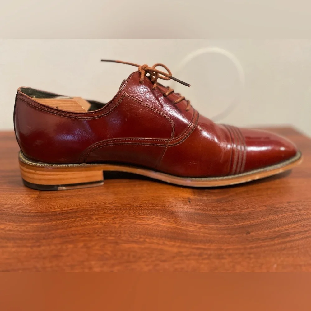 Stacy Adams Men's Brown Leather Dress Shoes size 11.5 M - Picture 5 of 10